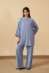 Pastel Blue Linen Co-Ord Set