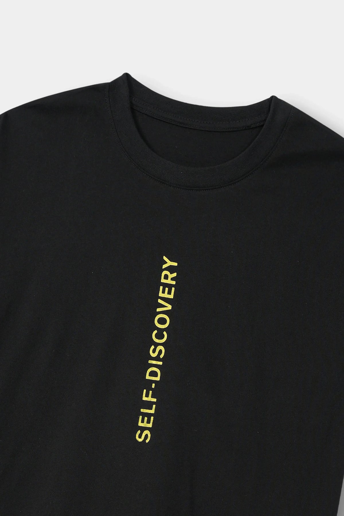 Self Discovery Oversized Black T-shirt - Unisex