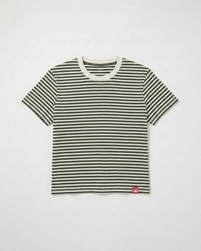 women's stripe tee - olive
